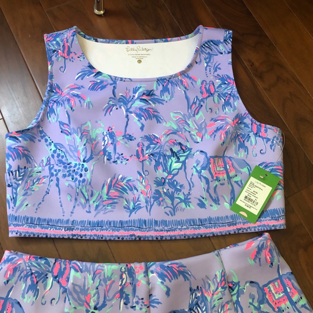 Lilly Pulitzer Lilac Verben crop & short set
